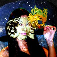 As Máscaras da Vida - Modelo: Andrea - Arte Digital: Henrique Vieira Filho