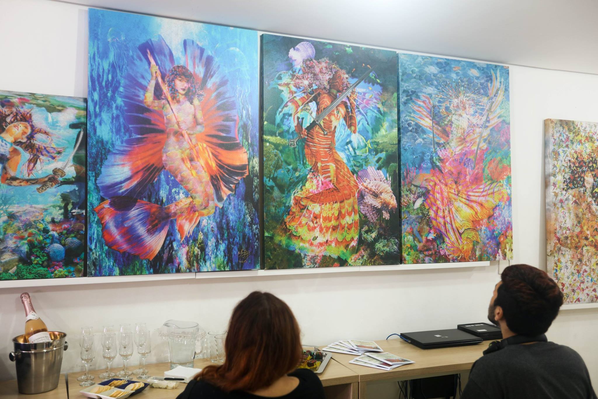 Telas de Henrique Vieira Filho utilizadas em exercícios de imaginação